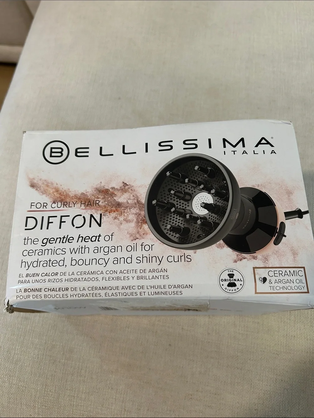 BELLISSIMA Italia Diffon Ceramic Curly Hair Dryer, a 2-in-1 tool comb